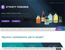 Tablet Screenshot of etykietypiorunem.pl